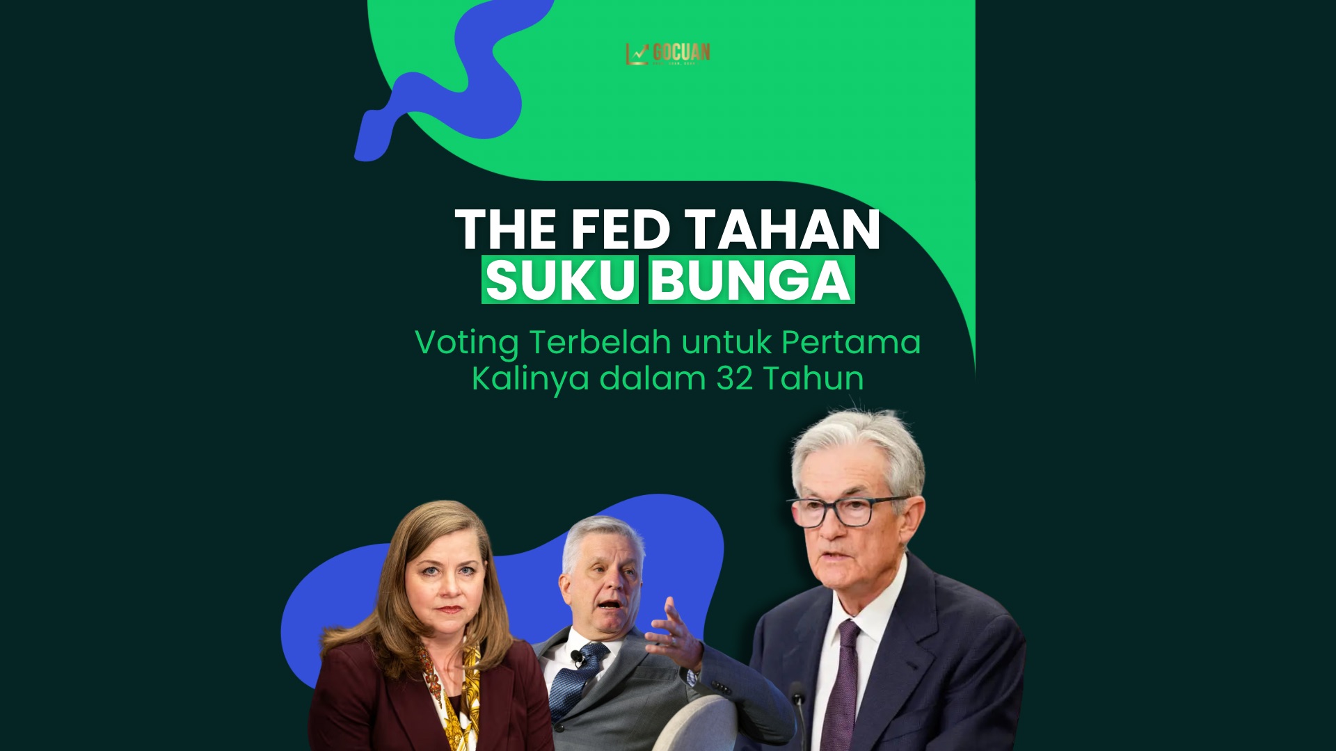 🎯 The Fed Tahan Suku Bunga, Voting Terbelah untuk Pertama Kalinya dalam 32 Tahun