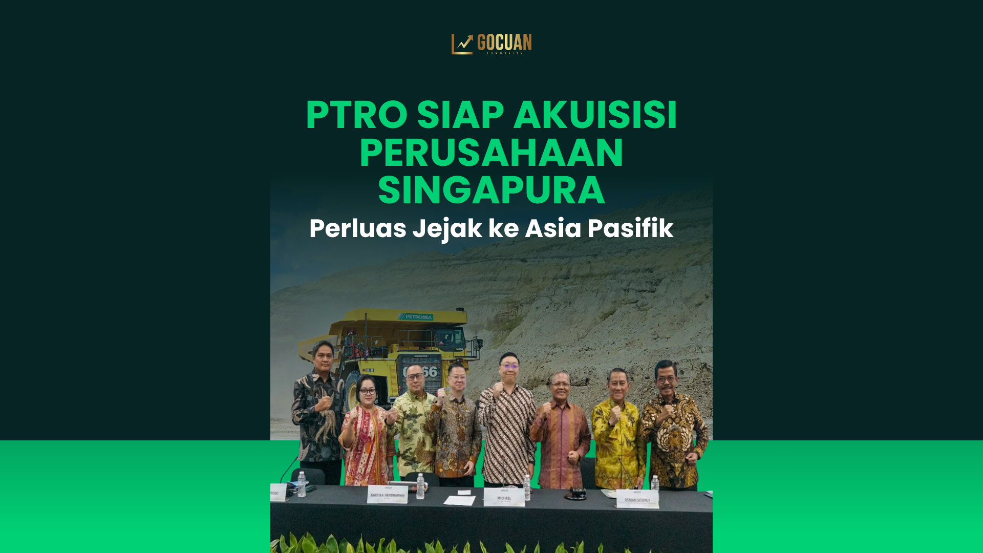 Petrosea (PTRO) Siap Akuisisi Perusahaan Singapura SBPL, Perluas Jejak ke Asia Pasifik
